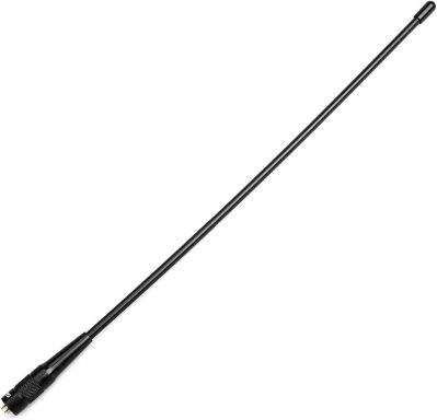 Schwarze, schlanke Antenne mit einem konischen Ende.