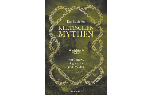 Keltische Mythen Buchcover mit dem Titel "Keltischen Mythen" und dekorativem Rahmen.